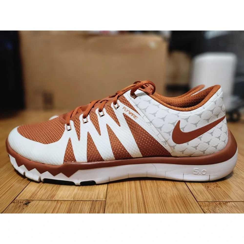 Nike Free TR 5.0 Texas Longhorns Running Shoes Mens 14 Orange 723939-800